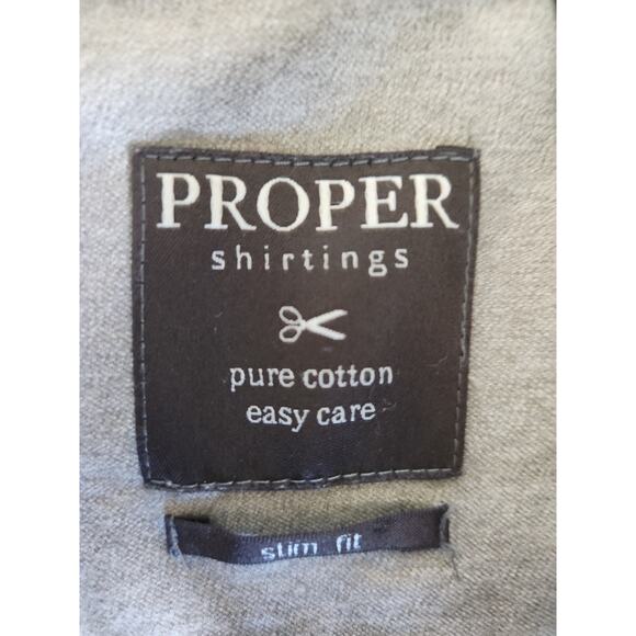 PROPER Shirtings men's slim fit button-up size XL - Picture 5 of 8